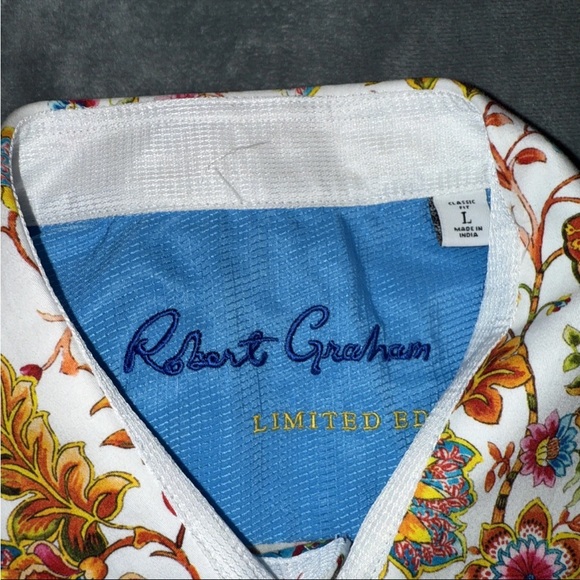 Robert Graham Multicolor GIVERNY FLOWERS LIMITED EDITION Sz L $398 NWT - Picture 14 of 16